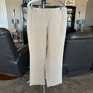 J.Jill NWT Tan elastic Waist full leg with pockets. Size Medium